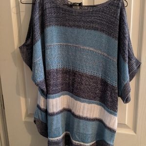 212 multi colored Striped Dolman Top